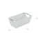 Simplify Small White Shelf Storage Rattan Tote Basket